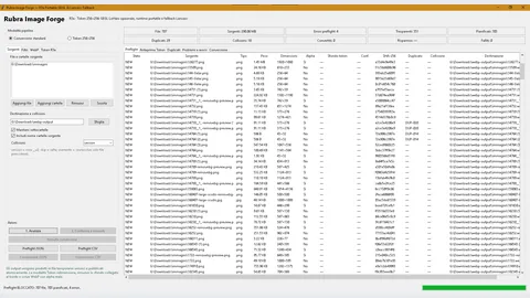 Rubra Image Forge batch report after scanning 707 files and planning 703 outputs.
