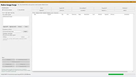 Rubra Image Forge preflight running on a batch, showing progress while scanning the selected image folder.